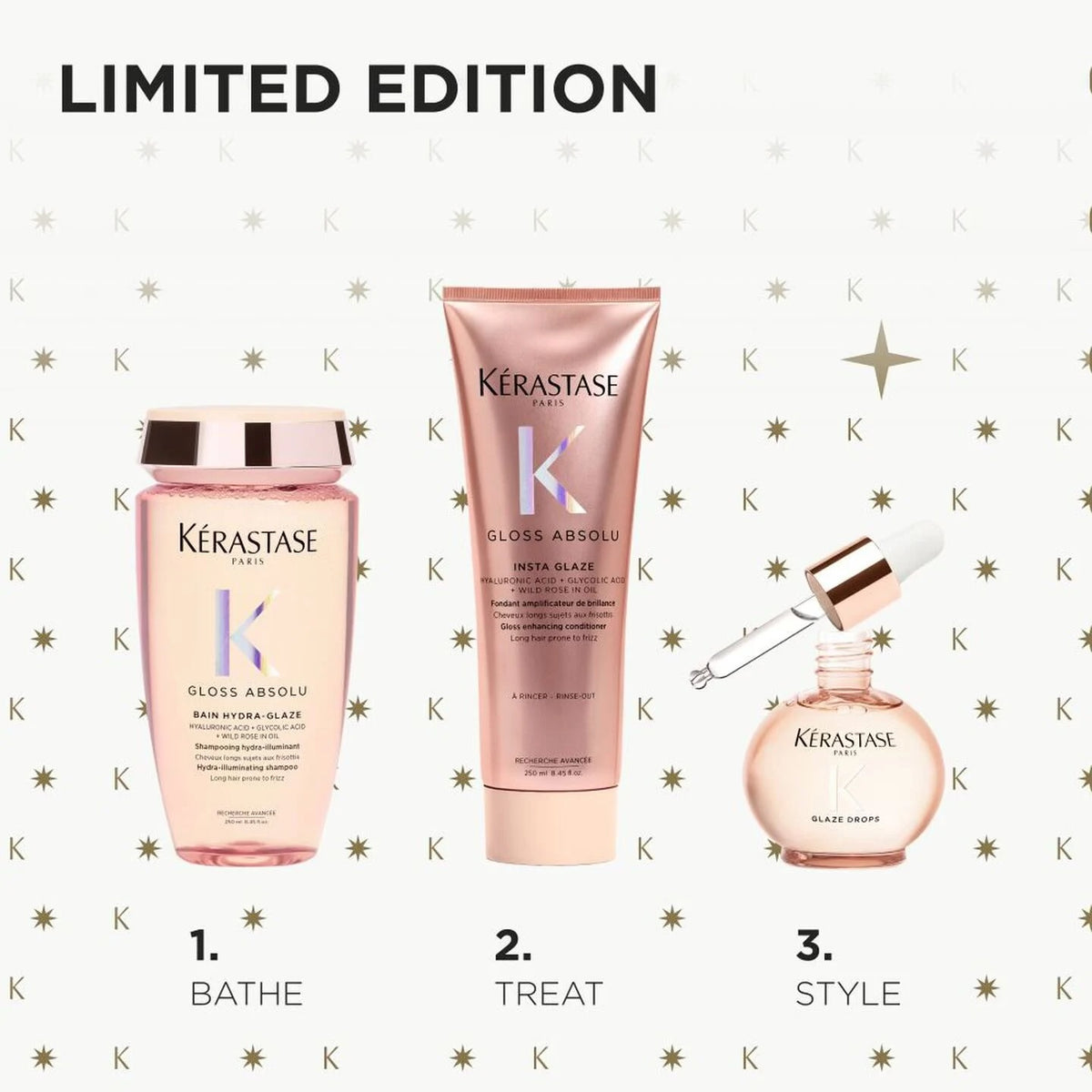 Kérastase Gift Pack - Hydra-Glazing - Trio - Gloss Absolu - Holiday Set - 2026 Collection