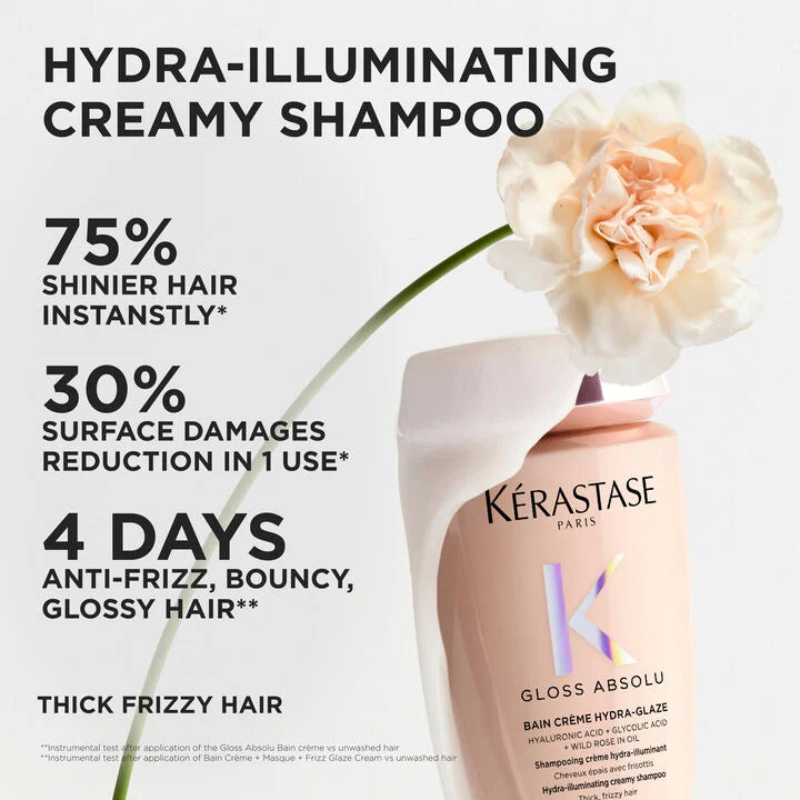 Kérastase Gloss Absolu Bain Creme Hydra-Glaze Anti-Frizz Shampoo