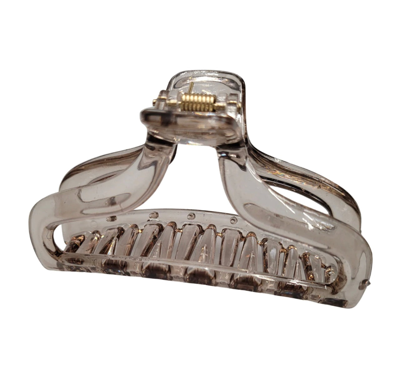 Large Translucent Claw Hair Clip - Smoke