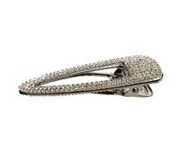 Sparkle Metal Hair Clip - Silver
