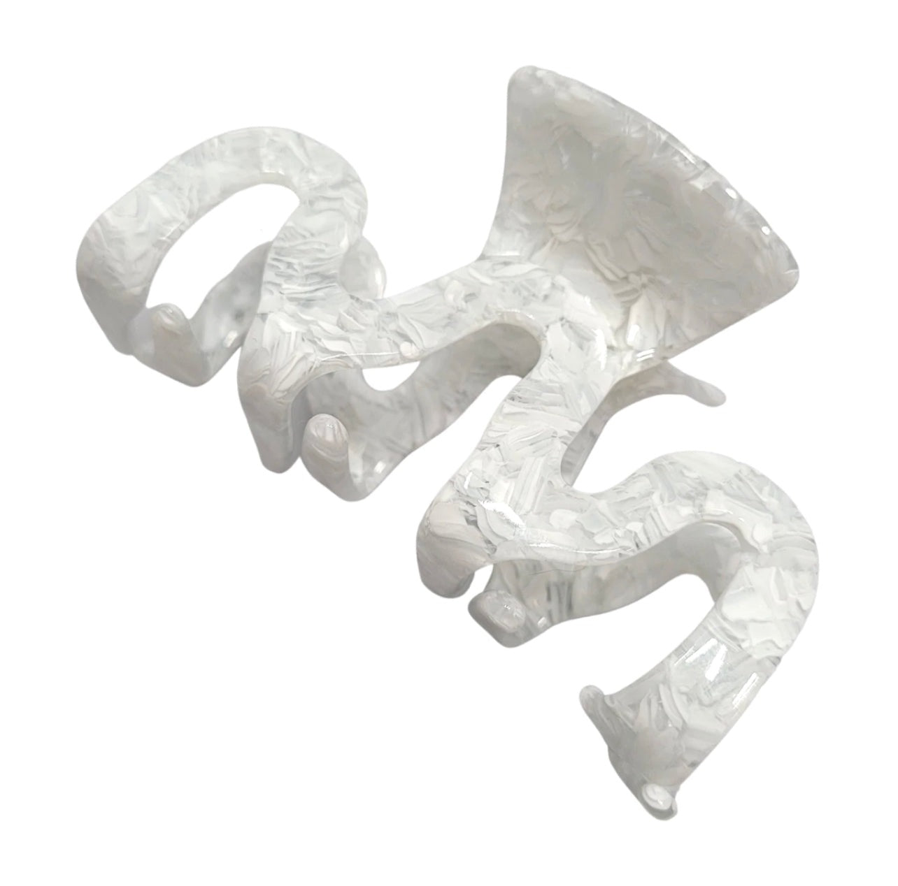 Marble Hair Claw - Imperial White
