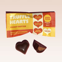 Chocolate - Peanut Butter - Choc Cacao Truffle Heart Twin Pack - 26g