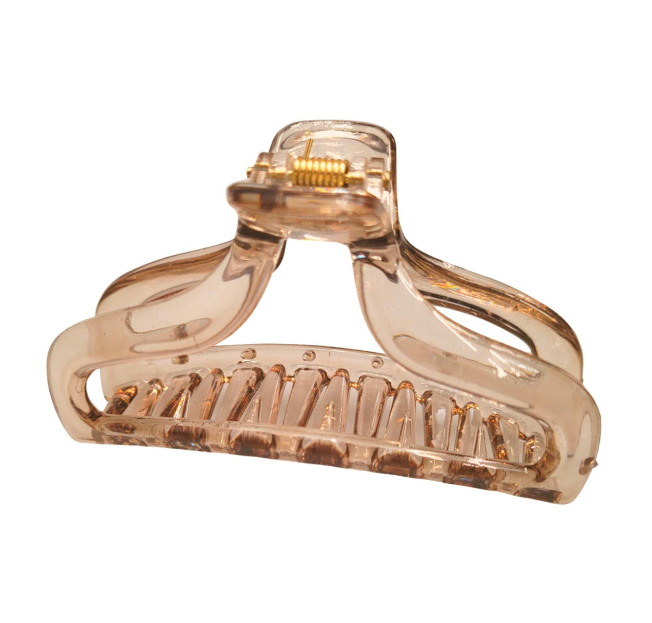 Large Translucent Claw Hair Clip - Orange